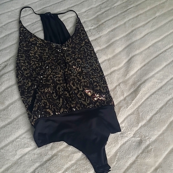 Sequined Sleeveless Body Suit, Size Small - Picture 1 of 4